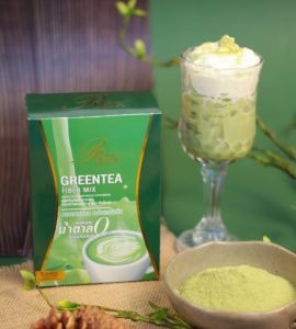 Greentea Fiber Mix กรีนทรี ไฟเบอร์ มิกซ์ Green Tea ชาเขียว ผลิตภัณฑ์เสริมอาหาร อร่อยเข้มข้น แคลลอรี่ต่ํา ไม่มีน้ําตาล ไม่มีไขมันทรานส์ 1 กล่อง 10 ซอง