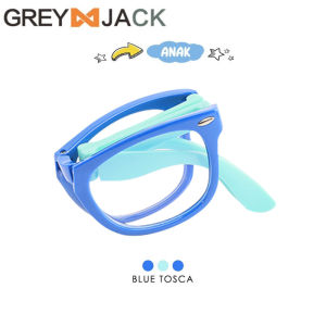 Grey Jack Kacamata Anak Lipat Antiradiasi Blueray Gadget/Komputer/TV Kotak TR90 Lentur Fashion Laki-laki dan Wanita 2802
