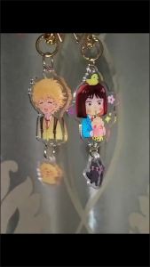 2Pcs/Lot Skip to Loafer Cute Anime Figure Iwakura Mitsumi Shima Sousuke Acrylic Keychains Andrew Kreiss Q Version Key Ring Decor Pendant Toy Valentines Day Gift