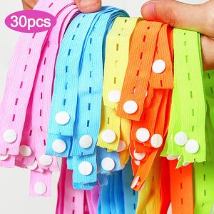 JAYQQ 1/2/10/30Pcs DIY Craft Sewing Garment Elastic Storage Strap Adjustable Roll-up Clothes Organizer Band Colorful Wardrobe Organizer Strap Household Sorting
