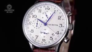AliExpress Best-Selling Multifunctional Mens Watch Business Casual Genuine Leather Waterproof Lightweight Calendar Quartz Watch Distributor