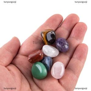 [COD] tunyunguoji 14pcs เจ็ดจักระพลังงานรักษาหินธรรมชาติคริสตัลอัญมณีเครื่องประดับของขวัญ
