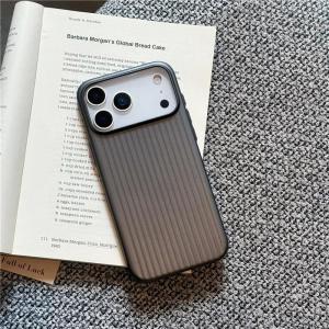 Electroplated 3D Stripes Pattern for Magsafe  Case For iPhone 17 17Pro 16 15 Pro Max Matte Shockproof Hard PC Cover Capa
