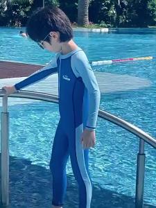 Full Body Boys Swimwear Sun Protection Kids Swimsuit Children Long Sleeve Bathing Suit Summer Swimming Pool Clothes