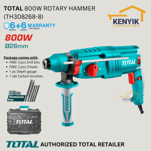 TOTAL 800W Rotary Hammer (TH308268-8)