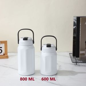 TUMBLER TERMOS GYM 600 ML DENGAN SEDOTAN / PORTABLE VACUUM INSULATED BOTTLE HOT & COOL  STAINLESS STEEL 304 / COFFEE TUMBLER / TERMOS TAHAN PANAS & DINGIN