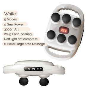 【Ship from Malaysia】Professional Six-Head Fascia Massager Strong Power High-Frequency Body Deep Massage Tool Back Waist Arm Calf Muscle Relaxation