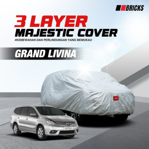 3 Layer Cover GRAND LIVINA Sarung Mobil Outdoor Anti UV & Waterproof BRICKS