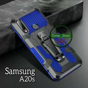 Casing Hp Untuk Samsung Galaxy A20s Hardcase Robot Kickstand Armor Blet Clip Terbaru
