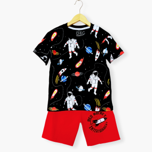 Setelan anak laki laki Red rocket fullpring  / Baju anak / Baju murah