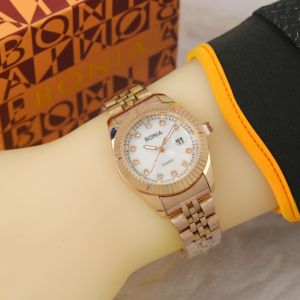 JAM TANGAN NEW BONIA // JAM TANGAN FASHION WANITA ANGKA DIAMOND TALI RANTAI