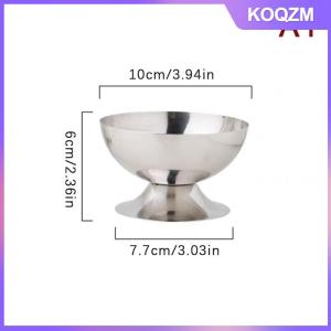 N2HAO 2023 New Stainless Steel Goblet Cup Ice Cream Dessert Salad Bowl Fruit Plate Snack Dish KTV Bar Supplies