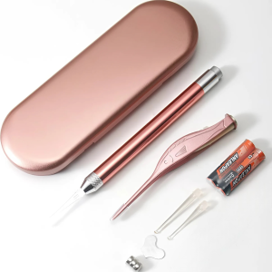 Bộ lấy ráy tai cao cấp có đèn led bộ dụng cụ lấy ráy tai bằng thép không gỉ kèm hộp đựng sang trọng