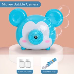 Mickey & Minnie Mouse Bubble Camera Automatic Bubble Gun Sound and Light Free Bubble Solution Machine 泡泡相机