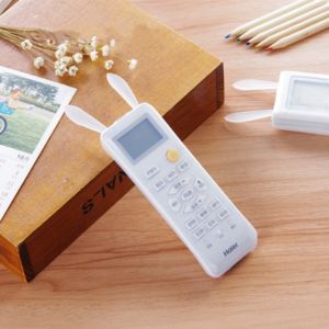 Vỏ bảo vệ điều khiển từ xa TV/máy lạnh bằng silicon trong suốt/dạ quang chống nước trang trí hình tai thỏ hoạt hình-HAUSE