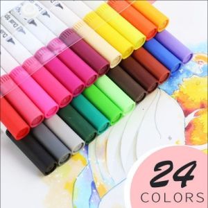In Stock 12/24/36/48/60 Colors Watercolor Brush Pen Colors Marker Pens Painting Drawing Art Supplies