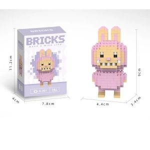 Nano Building Blocks Puzzle Bricks Labubu Mainan Balok Susun Merakit DIY