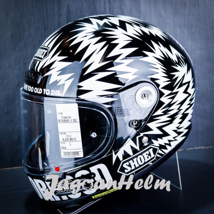 SHOEI GLAMSTER NEIGHBORHOOD X DSC TC5 | BLACK WHITE | RETRO