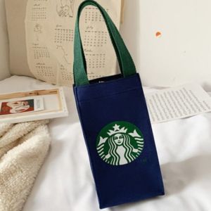 Túi đựng bình nước ly giữ nhiệt chống nước vải canvas vải bố Đựng Cốc Cà Phê Starbucks Bình Giữ Nhiệt Tái Sử Dụng Được Nhỏ Gọn Có Thể Giặt Rửa