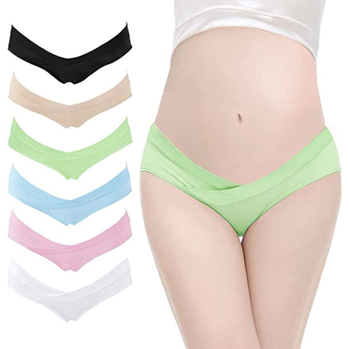 Langeries For Women Sex Cotton Waist Shaped V Low Postpartum Panties Maternity Pregnancy Bra 5198