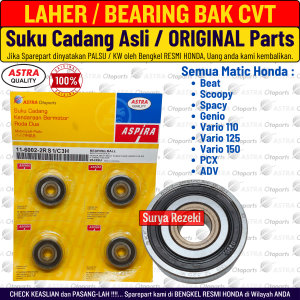 Laher Bearing Bak CVT Beat Scoopy Spacy Vario 110 Fi Karbu Vario 125 150 Old Led New PCX Original