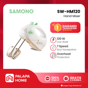 Hand Mixer Pengaduk Kue Pengocok Telur Samono SW-HM120A | Mixer Tangan 7 Speed Button Daya 150 Watt