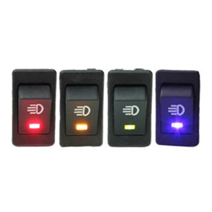 [ezrae Libun] Blue Light 12V 35A LED Light Marine Car Modification Switch Fog Light Boat Rocker Switch