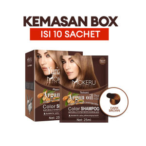 Shampoo Semir Uban Permanen ( 10 Sachet ) - Yurizumi Mokeru Argan Oil / Cegah Kerusakan Rambut