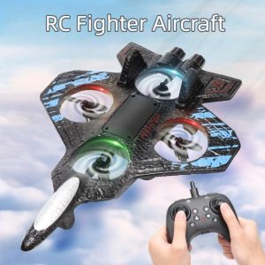 UFANSM 2.4G Radio Fighter Plane Electric EVA Foam RC Airplane Toy Durable Impact-resistant Glider Model Toy for Boys