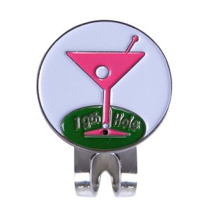 SEGDHYJG Embossed Metal Lucky Hat Clip Accessories Golf Equipment Pink Pattern Ball Coin Mark Golf Ball Marker Golf Cap Clip Golf Hat Clip