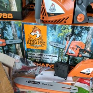 เลื่อยยนต์ เลื่อย King Fox 788โครงสร้าง 5800 แรงจัด 11.5 นิ้ว เลื่อยกระบอกสูบ 45.2 มิลบาร์ 91P /23T