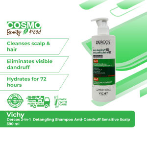 Vichy Dercos 2-in-1  Detangling Shampoo Anti-Dandruff Sensitive Scalp 390ml