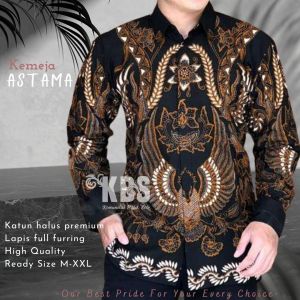 KEMEJA BATIK PRIA LENGAN PENDEK&PANJANG LAPIS FURING ASTAMA BAHAN KATUN HALUS SRAGENAN HIGH QUALITY