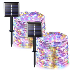 (ซื้อ 1 แถม 1) ไฟกระพริบ โซล่าเซลล์ 50 Led/100 Led/200 Led/300 Led 7ม./12ม./22ม. /32ม.พลังงานแสงอาทิตย์ Diy สําหรับตกแต่งงานปาร์ตี้คริสต์มาสงานแต่งงาน