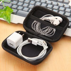 Hộp Đựng Tai Nghe - Cáp Sạc Loại Cao Cấp Có Khóa Kéo
