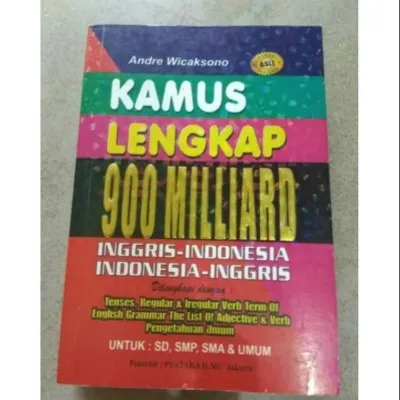 KAMUS LENGKAP 900 MILLIARD FULL COLOUR INDEX INGGRIS -INDONESIA INDONESIA - INGGRIS