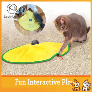 Lovinland Interactive Cat Toy for Indoor Cats & Kittens Automatic Movements That Simulate Mouse Tail & Hunting Prey Self-Play Battery Powered for Physical & Mental Stimulation All Breeds