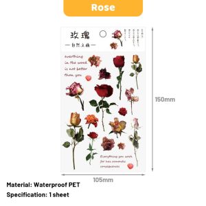 【SG】 Plant Sticker Set | 6Pcs Botanical Journal Stickers | Multiple Styles Scrapbook Decor | DIY Craft Planner Sta