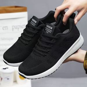Korean Lace Up Sneakers For Women Low Cut Rubber Shoes Fashion Running Casual Shoes For Lady COD