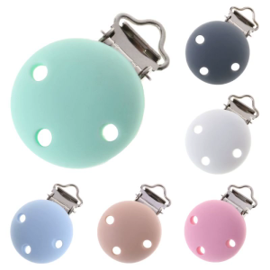 3Cm ที่ยึดสายรัดผ้าปูที่นอนสำหรับทำที่ห้อยจุกนมปลอมคลิปหนีบผ้ากันเปื้อนราวยึดของเล่นคลิปแขวนหัวเข็มขัดซิลิโคน