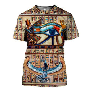 Ancient Egypt Goddess T Shirt For Men Vintage 3D Printed Egyptian Short Sleeve Summer Street T-Shirts Fashion Loose Tops Tees