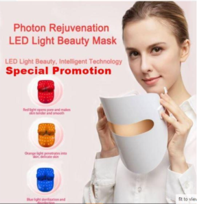 💖READY STOCK💖Infrared Light Face Whitening Beauty LED Mask Beauty 3 Color Led Facial Mask Light Therapy Facial Treatment
