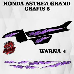 Stiker Honda Astrea Grand Grafis 8 - Stiker Decal Transparan Honda Astrea Grand Grafis 8