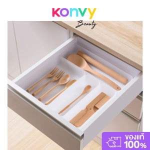 NaChuan Drawer Organizer Size L #Transparent Matte White ถาดแบ่งลิ้นชักขนาดใหญ่ สีขาวโปร่งใส