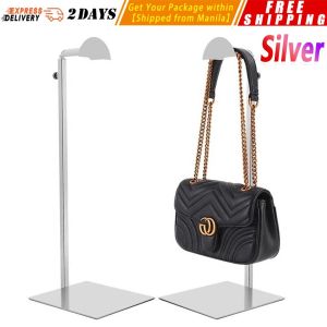 Hanging Bag Handbag Rack Display Stand Purses Single Hook Adjustable Height Display Stand Rack Adjustable Gold and Silver Bag Stand Display Silver Adjustable Bag Display Stand Holder