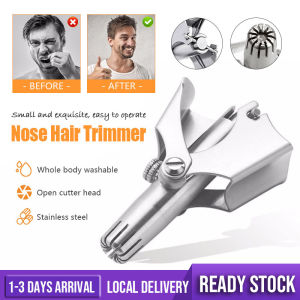 Stainless Steel Nose Hair Trimmer Clipper Cutter Gunting Rambut Wax Cabut Bulu Hidung Cordless Beard Shaver Razor Blade