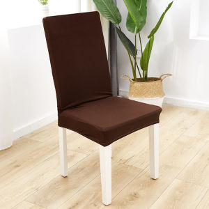 Waterproof Plain Candy Color Chair Cover Stretch Elastic Seat Cover Washable Removable 1pc high elastic chair cover kitchen home dining chair