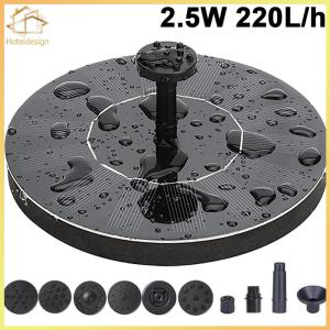 1.5W/2.5W Floating Solar Powered Water Fountain Pump with 6 Nozzle Solar Powered Fountain Pump for Water Feature Outdoor