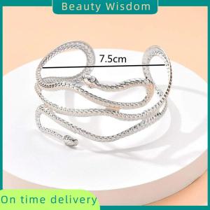 Beauty Wisdom Open Snake Upper Arm Bangle Bracelet Adjustable Arm Cuff Bangle Bracelets for Women Fashion Jewelry