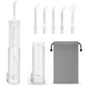 H2ofloss Waterproof Dental Water Flosser for Braces Cordless Oral Irrigator with 5 Jets Nozzles Portable Dental Pick Flosser Teeth Cleaning for Travel Home, 200ml Water Tank, 5 Modes 40Psi 110Psi. 